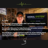I am Stu. Filmmaker, Photographer, Video Editor and Workflow Designer